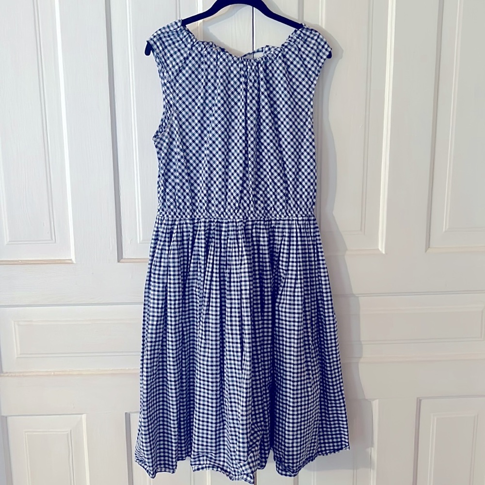 Merona Blue and White Pleated Sundress